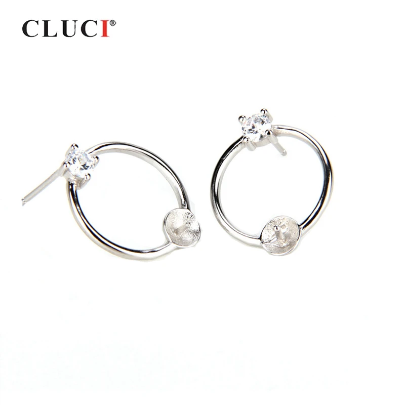 CLUCI Silver 925 Zircon Earrings for Women 925 Sterling Silver Pearl Earrings Mounting Drop Earrings Jewelry for Wedding SE027SB
CLUCI Silver 925 Zircon Earrings for Women 925 Sterling Silver Pearl Earrings Mounting Drop Earrings Jewelry for Wedding SE027SB