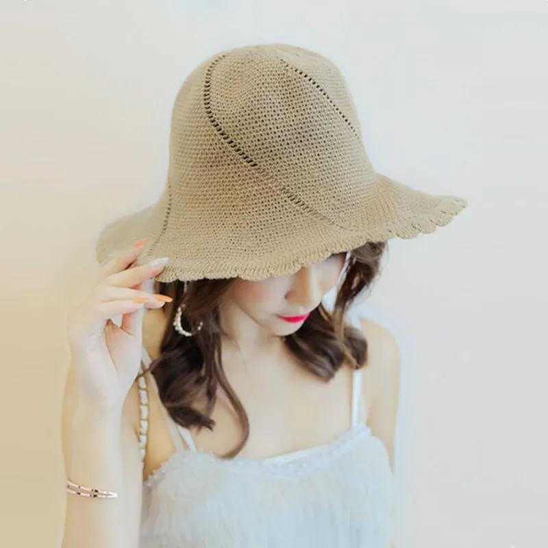YIPAN001 Summer Foldable Girls Casual Bucket Hats Women Acrylic Hollow out Weaved Fisherman Hat Large Flower Brimed Caps Gorros
YIPAN001 Summer Foldable Girls Casual Bucket Hats Women Acrylic Hollow out Weaved Fisherman Hat Large Flower Brimed Caps Gorros