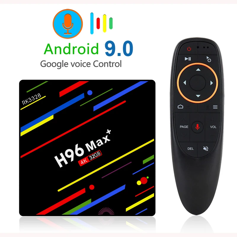 Smart Android 9 0 ТВ коробка H96 MAX Plus 4 Гб оперативной памяти 32 64 ГБ с двумя камерами