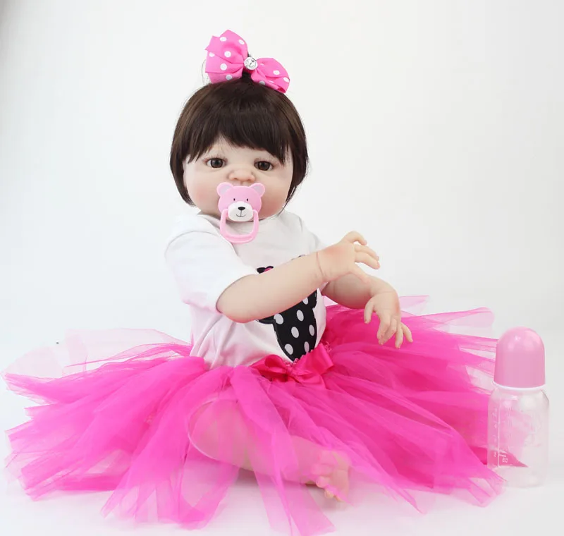 55cm Full Silicone Reborn Baby Doll Realistic 22" Vinyl Newborn Bebe Toddler Princess Girls Waterproof Body Lovely Birthday Gift
55cm Full Silicone Reborn Baby Doll Realistic 22" Vinyl Newborn Bebe Toddler Princess Girls Waterproof Body Lovely Birthday Gift