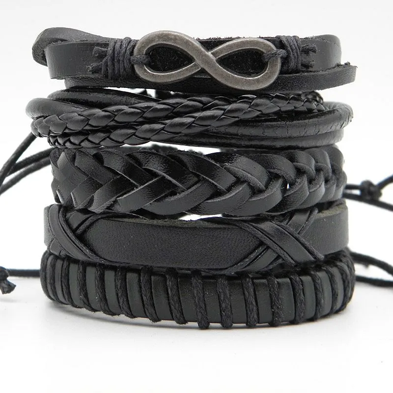 New Stylish leather Braided bracelets Feather Wing Multilayer Men's leather Wristband Hemp bracelets Jewelry Gifts 5pcs/set
New Stylish leather Braided bracelets Feather Wing Multilayer Men's leather Wristband Hemp bracelets Jewelry Gifts 5pcs/set