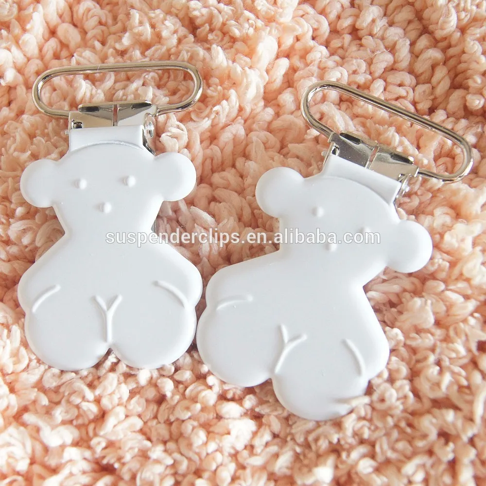 100pcs metal suspender clips white color wholesale metal bear suspender clips enamel pacifier clips
100pcs metal suspender clips white color wholesale metal bear suspender clips enamel pacifier clips