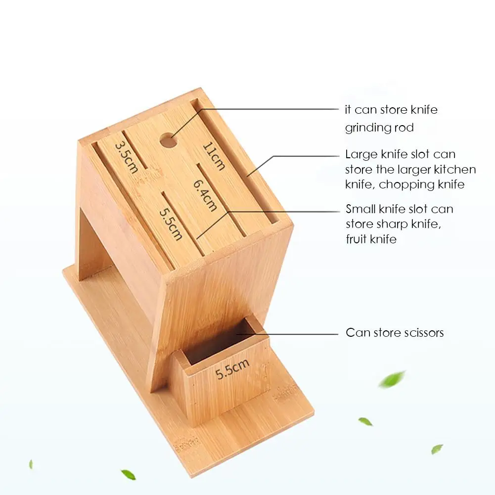 Waasoscon Wood Kitchen Knife Holder Multifunctional Storage Rack Tool Holder Bamboo Knife Block Stand Kitchen Accessories
Waasoscon Wood Kitchen Knife Holder Multifunctional Storage Rack Tool Holder Bamboo Knife Block Stand Kitchen Accessories