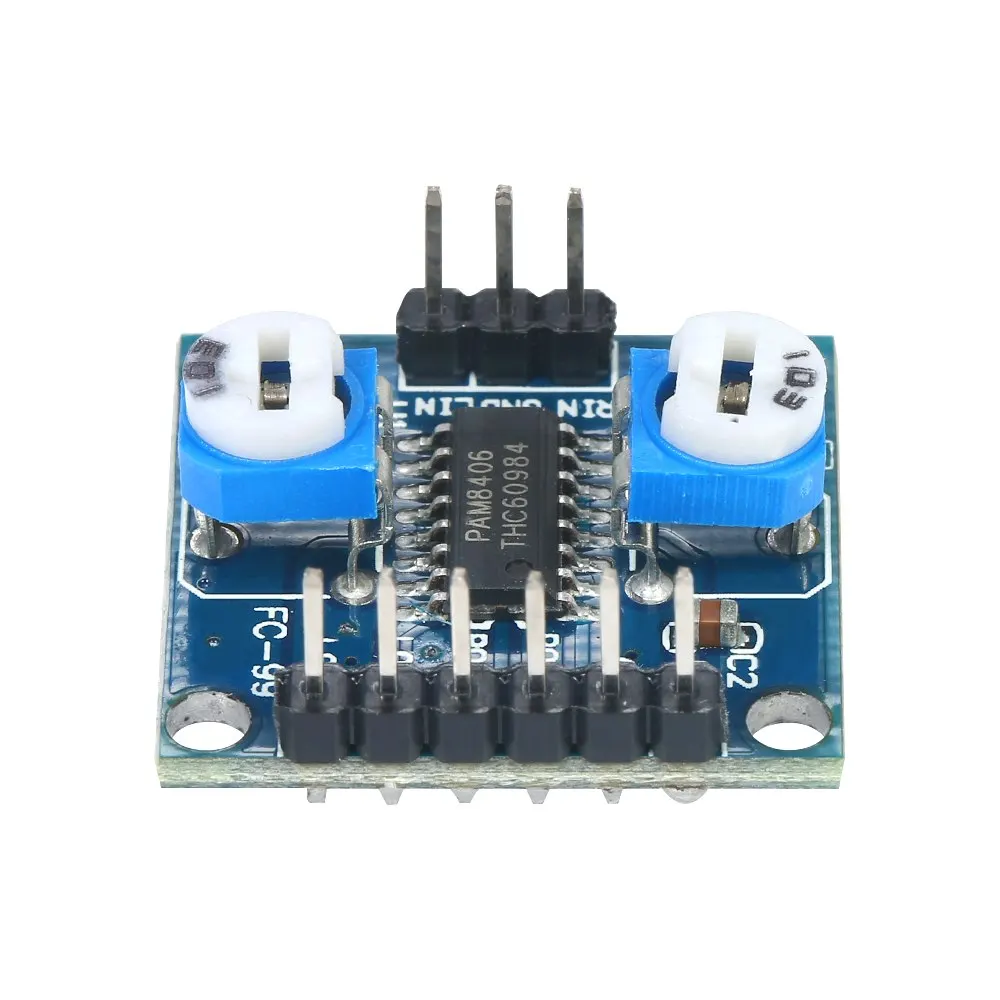 3pcs 5W*2 PAM8406 Digital Amplifier Board Dual-Channel Stereo Audio Module with Volume Potentiometer
3pcs 5W*2 PAM8406 Digital Amplifier Board Dual-Channel Stereo Audio Module with Volume Potentiometer