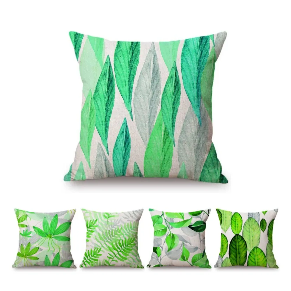Watercolor Painting Summer Green Leaves Home Decorative Sofa Throw Pillow Case Plants Palm Leaf Cotton Linen Car Cushion Cover
Watercolor Painting Summer Green Leaves Home Decorative Sofa Throw Pillow Case Plants Palm Leaf Cotton Linen Car Cushion Cover