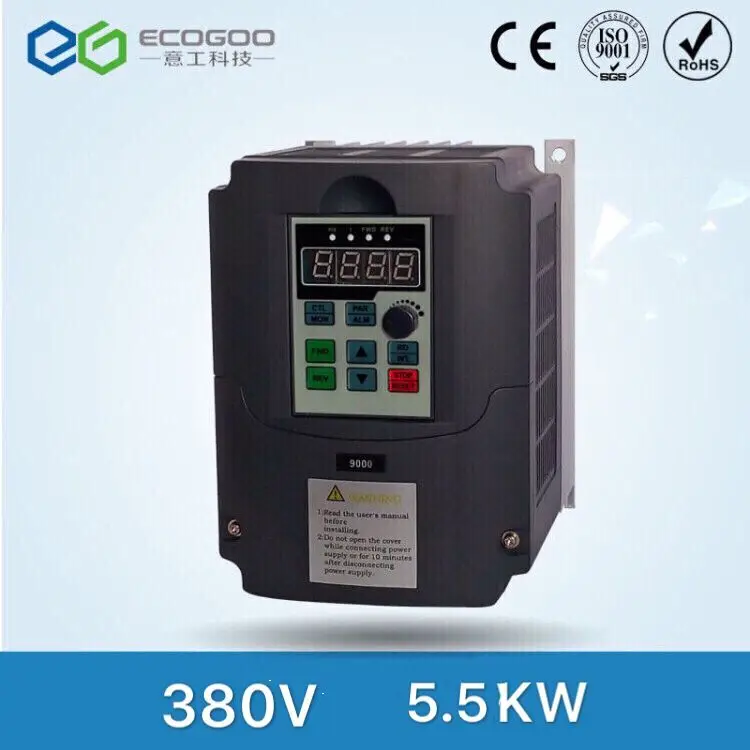 

5.5KW 7.5HP VFD 3phase Inverter 380V 13A 1000Hz Variable Frequency Driver CNC Engraving Spindle Motor Speed Controller