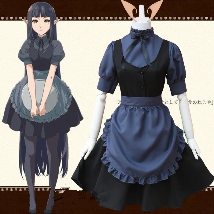 Anime Cartoon Cute Halloween female Woman Maid costume Cosplay Costume Black Maid Costume Ear+dress+apron+tie
Anime Cartoon Cute Halloween female Woman Maid costume Cosplay Costume Black Maid Costume Ear+dress+apron+tie