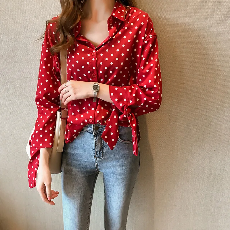 Women Blouses 2019 Fashion Bow Long Sleeve Turn Down Collar Office Shirt Chiffon Blouse Polka Dot Shirt Blusas Femininas
Women Blouses 2019 Fashion Bow Long Sleeve Turn Down Collar Office Shirt Chiffon Blouse Polka Dot Shirt Blusas Femininas