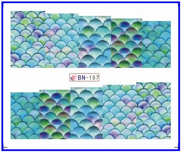 Nail Sticker Full Cover Water Transfers Stickers Nail Decals FISH SCALE CONCH SEA STAR PEARL BN157-163
Nail Sticker Full Cover Water Transfers Stickers Nail Decals FISH SCALE CONCH SEA STAR PEARL BN157-163