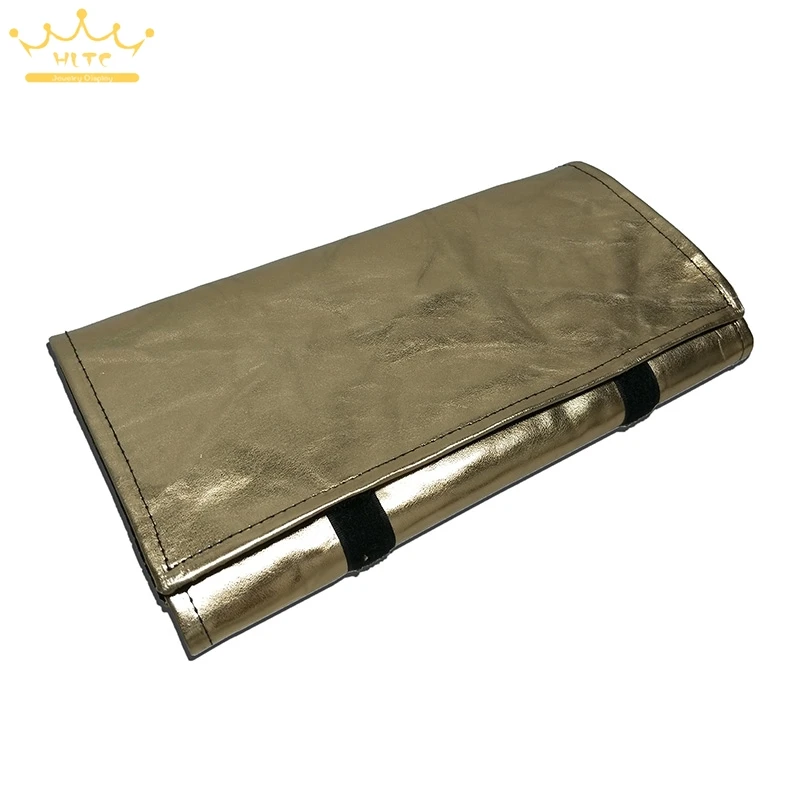 Gold PU Leather Jewelry Roll Bag Portable Carring Case Leather Organizer Multi Functional Necklace Rings Earrings Storage Box
Gold PU Leather Jewelry Roll Bag Portable Carring Case Leather Organizer Multi Functional Necklace Rings Earrings Storage Box