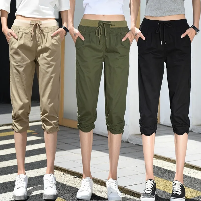Summer Capris Pants For Women Casual Solid Mid Waist Harem Pants Sweatpants Streetwear Short Trousers Pantalon Femme Plus Size
Summer Capris Pants For Women Casual Solid Mid Waist Harem Pants Sweatpants Streetwear Short Trousers Pantalon Femme Plus Size