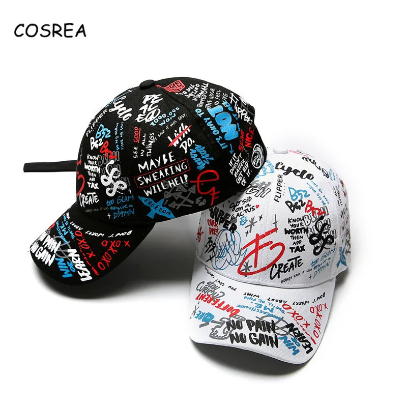 Baseball Cap Graffiti Sun Caps Visor Spring Letters Hats Adjustable Snap-back Autumn Summer
Baseball Cap Graffiti Sun Caps Visor Spring Letters Hats Adjustable Snap-back Autumn Summer