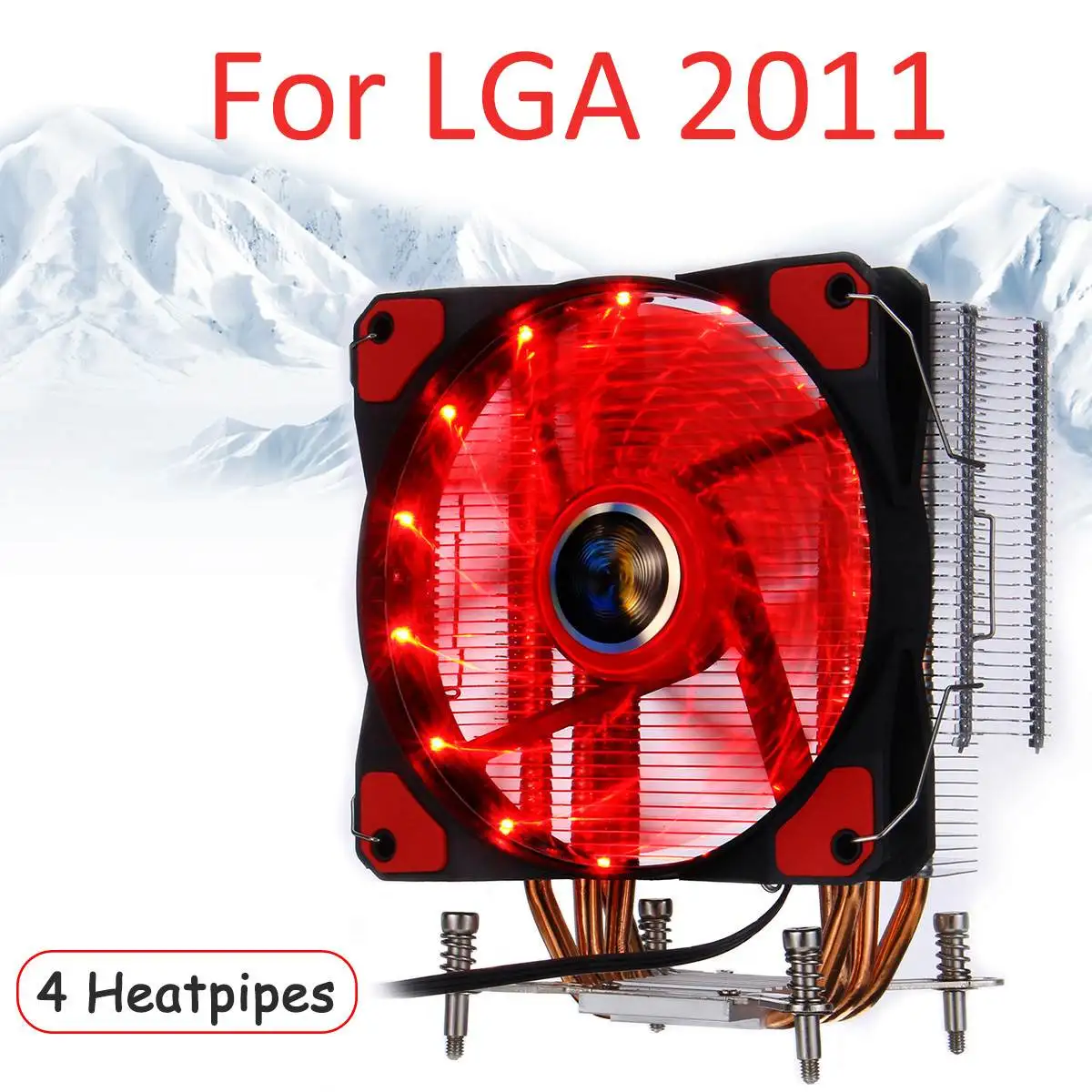 4 Heatpipe CPU кулер для Intel LGA 2011/X79 12 см вентилятор Охлаждающий RGB ПК тихий Радиатор