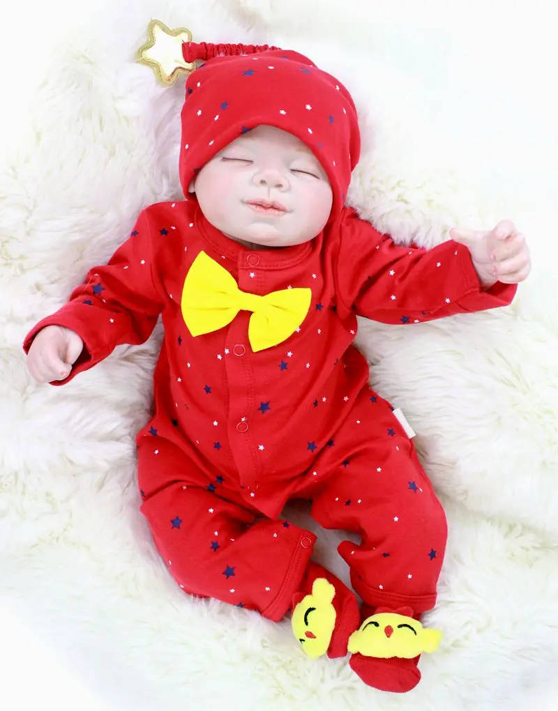 55cm Soft Body Silicone Reborn Baby Doll Toy For Girls NewBorn sleeping sweet fake infant dolls for children birthday presents
55cm Soft Body Silicone Reborn Baby Doll Toy For Girls NewBorn sleeping sweet fake infant dolls for children birthday presents