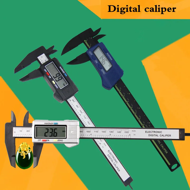 

Digital Electronic Carbon Fiber Vernier Caliper Gauge Micrometer Digital Caliper Tape Measure 0-100MM 0-150MM COLOR RANDOM