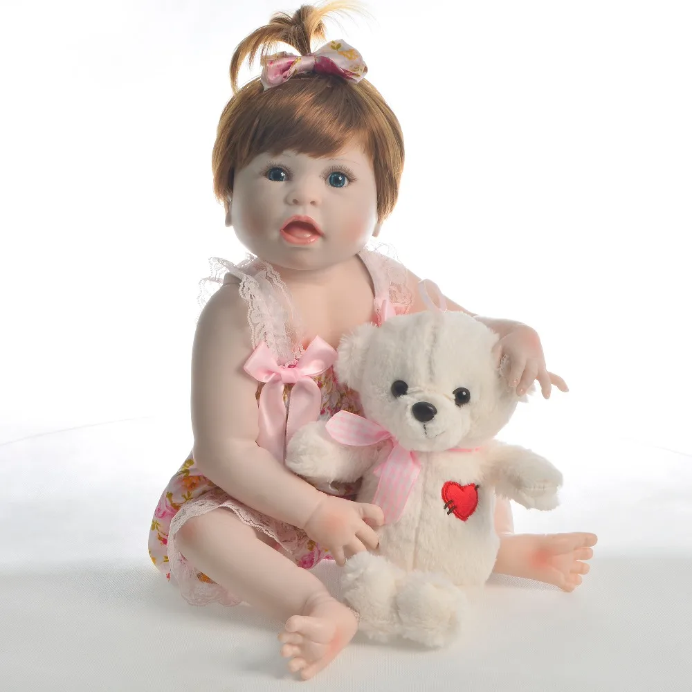 22inch 55cm Full silicone Vinyl Princess Toddler Babies Dolls modeling Girls Birthday Gift Present Child Play House Toy doll
22inch 55cm Full silicone Vinyl Princess Toddler Babies Dolls modeling Girls Birthday Gift Present Child Play House Toy doll