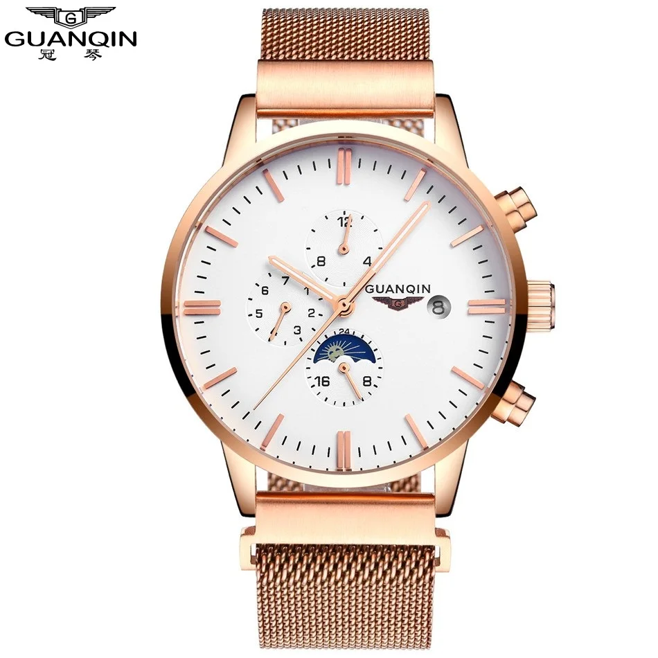 Fashion Watch GUANQIN Men Watch Men's Watch Luxury Famous Brand 24 Hour Calendar Week Month Moon Phase Mechanical Wristwatch
Fashion Watch GUANQIN Men Watch Men's Watch Luxury Famous Brand 24 Hour Calendar Week Month Moon Phase Mechanical Wristwatch