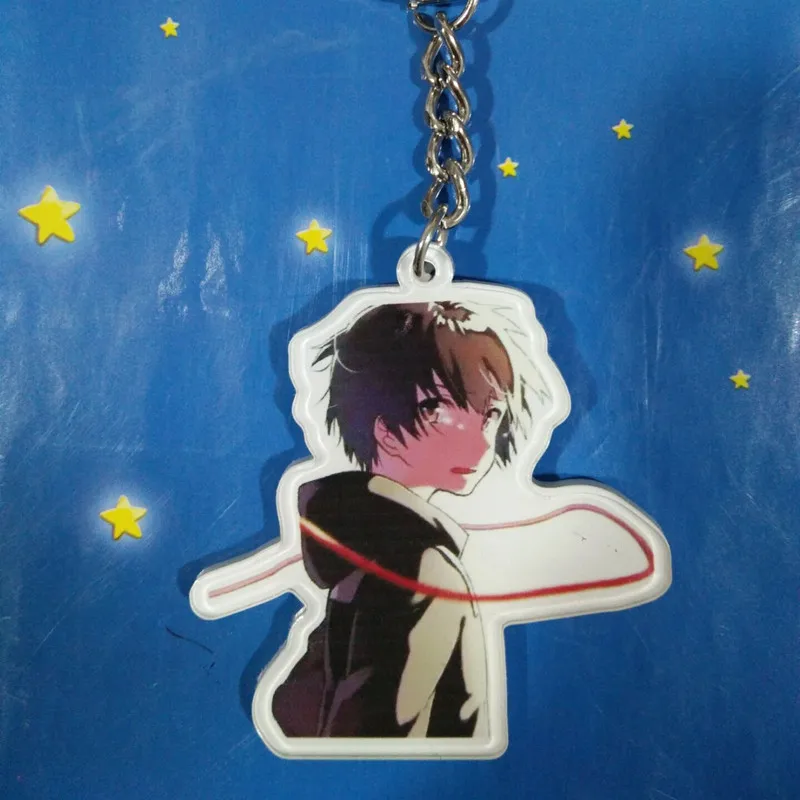 9pcs/set Impress Story Kimi no na wa Anime Your Name Uso Arima ShigatsuTaki Mitsuha Keychain Bag Pendant Keyring Portachiavi | Украшения и