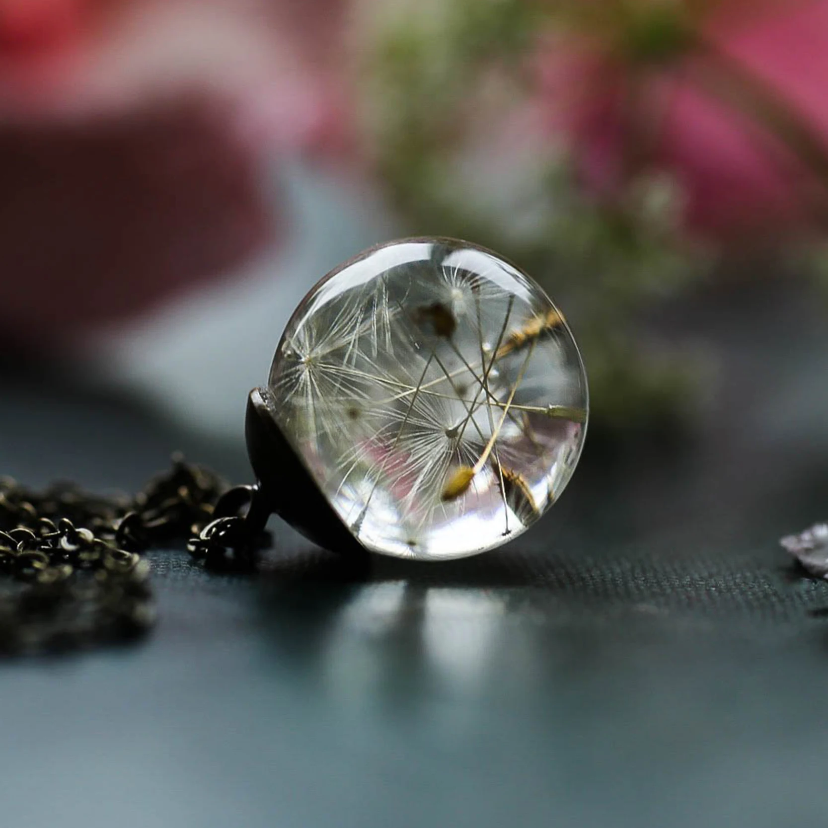 Dandelion Wishing Necklace Real Dandelion Seeds In Clear Crystal Ball Pendant Necklace Handmade Gift for Her
Dandelion Wishing Necklace Real Dandelion Seeds In Clear Crystal Ball Pendant Necklace Handmade Gift for Her