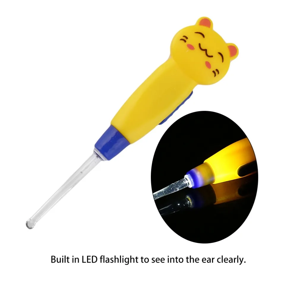 Cartoon Animal Decoration Plastic Earpick Portable LED Flashlight Ear Wax Remove EarPick Cleaner Health Care Tool
Cartoon Animal Decoration Plastic Earpick Portable LED Flashlight Ear Wax Remove EarPick Cleaner Health Care Tool