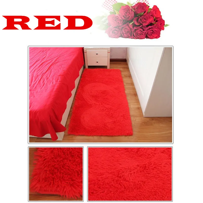 

Free Shipping Fashion Red Rectangle Carpet Rug Bath Mat Shaggy Rug Absorbent Prayer Mats Tapetes Para Quato Nice Alfombras