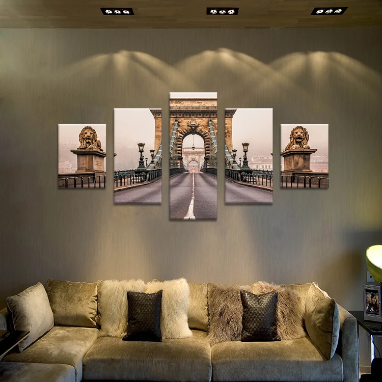 Hot Sells 5 Panels Vision Szechenyi Chain Bridge Wall Art Picture home Decoration for bar living room printed Modern Art
Hot Sells 5 Panels Vision Szechenyi Chain Bridge Wall Art Picture home Decoration for bar living room printed Modern Art