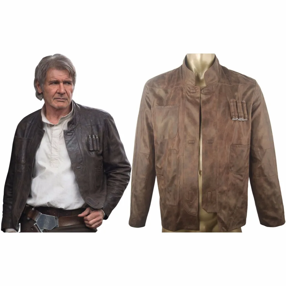 Звездные войны VII 7 The Force Awakens Han Solo куртка пальто наряд на Хэллоуин Comic con косплей
