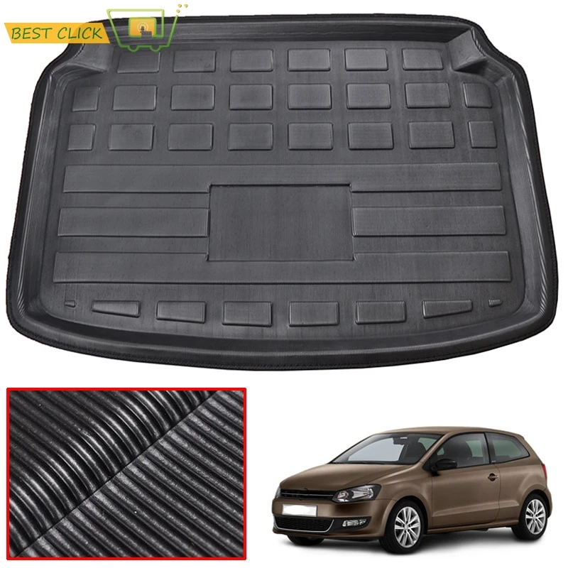 Подходит для VW Volkswagen Polo 2010 2017 хэтчбек подкладка ботинок задний коврик багажника