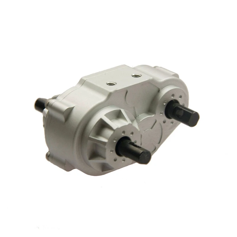 Серебряный 73 мм корпус передачи для SCX10 D90 1:10 RC Гусеничный CNC Металл сделано 1:14