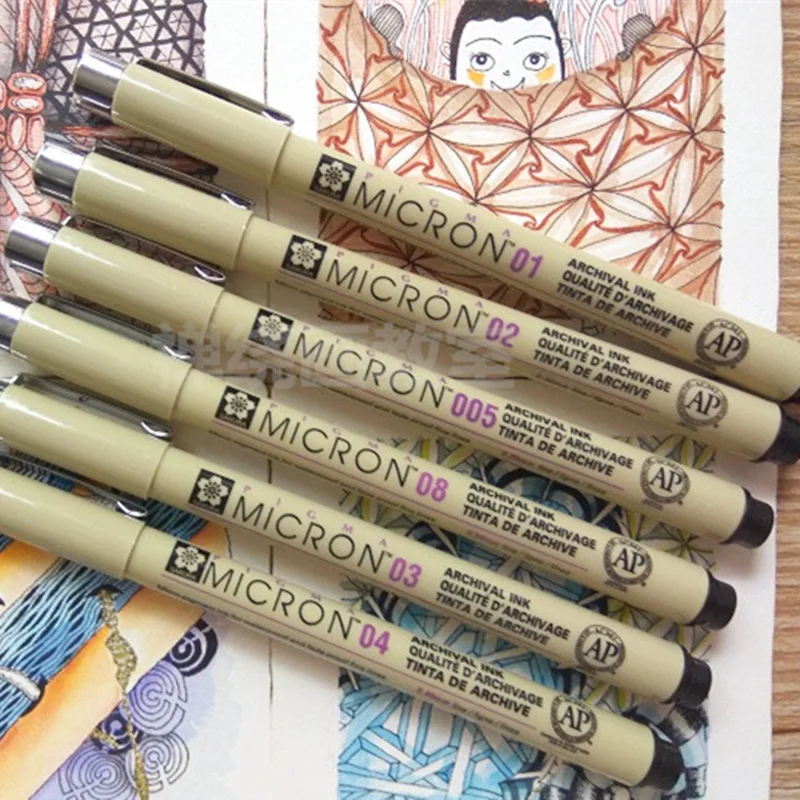 7 pcs/Lot Sakura Pigma Micron needle for drawing sketch cartoon archival ink gel pen Stationery Animation Art supplies A6922
7 pcs/Lot Sakura Pigma Micron needle for drawing sketch cartoon archival ink gel pen Stationery Animation Art supplies A6922