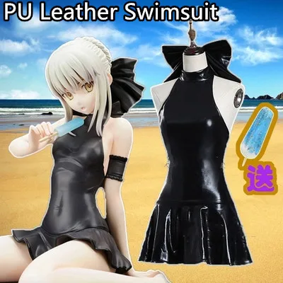 Anime! Fate Grand Saber Swimsuit Lycra/PU Swimwear Girls Black Sexy Bodysuit Cosplay Costume Full Set Free Shipping
Anime! Fate Grand Saber Swimsuit Lycra/PU Swimwear Girls Black Sexy Bodysuit Cosplay Costume Full Set Free Shipping
