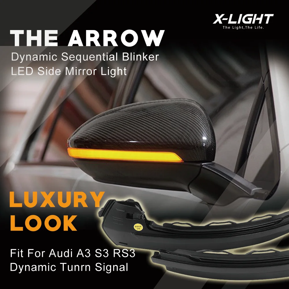 A3 S3 8V Dynamic Scroll Mirror Indicator LED Turn Signal Light fit Audi A3 8V 2013-2018
A3 S3 8V Dynamic Scroll Mirror Indicator LED Turn Signal Light fit Audi A3 8V 2013-2018