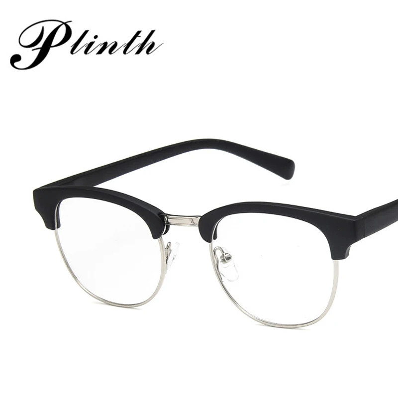 Круглые очки для чтения Plinth винтажные Роскошные брендовые полуоправы черная