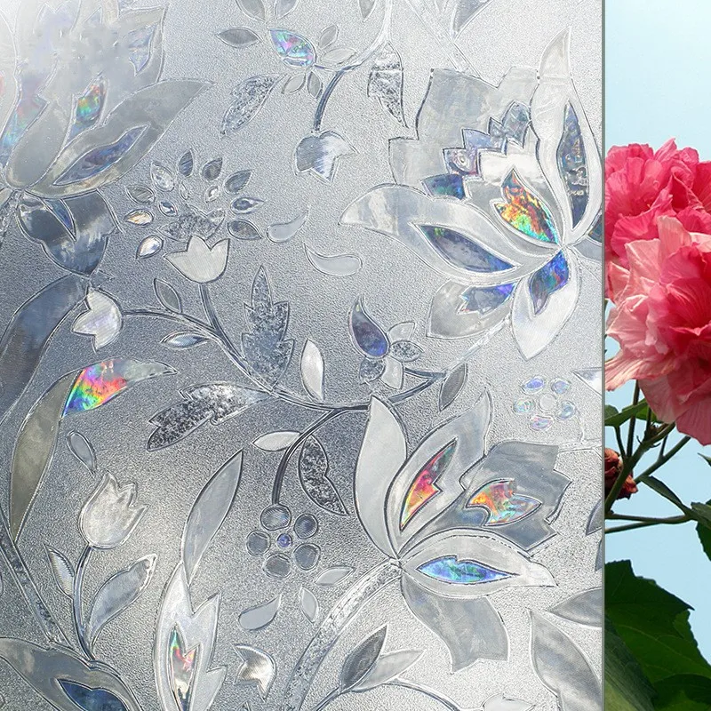 3D Laser Tulip Privacy Window Sticker Decorative Film Static Glass Opaque Glue-free Self-Adhesive Film Bathroom door Home Decor
3D Laser Tulip Privacy Window Sticker Decorative Film Static Glass Opaque Glue-free Self-Adhesive Film Bathroom door Home Decor