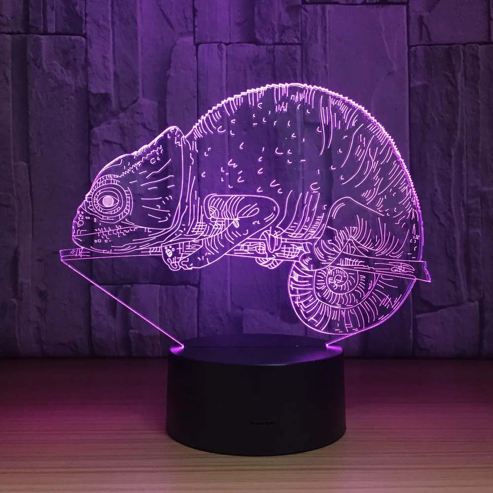 7 Color Changing Chameleon 3D Illusion Night Light For Children Gift Desk Table Lamp Xmas Gift
7 Color Changing Chameleon 3D Illusion Night Light For Children Gift Desk Table Lamp Xmas Gift