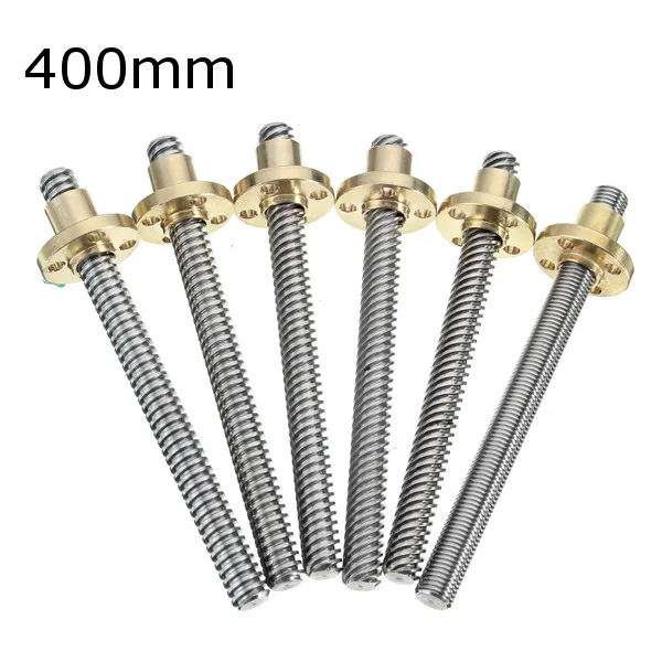 3D Printer T8 1/2/4/8/12/14mm 400mm Lead Screw 8mm Thread With Copper Nut For Stepper Motor
3D Printer T8 1/2/4/8/12/14mm 400mm Lead Screw 8mm Thread With Copper Nut For Stepper Motor