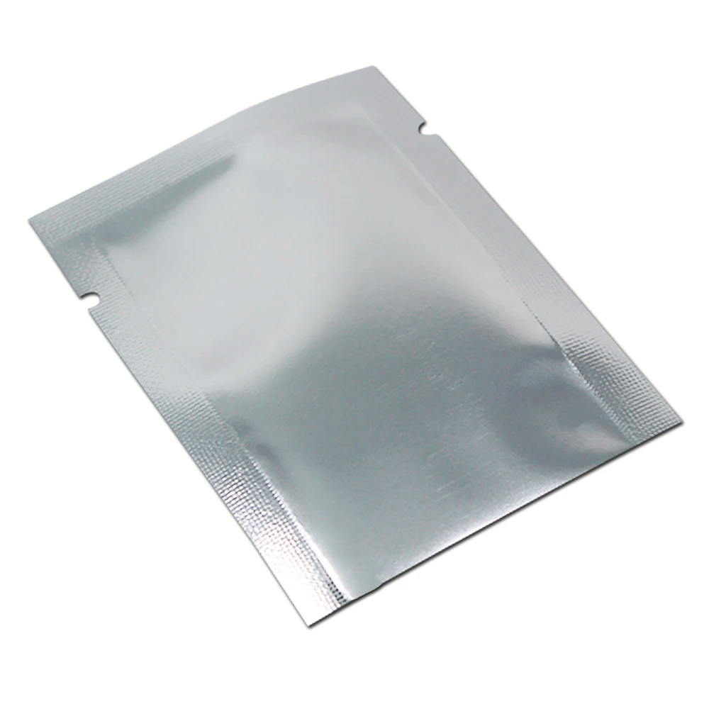 50 шт./лот 16*24 см Серебристые вакуумные пакеты из алюминиевой фольги Прозрачные