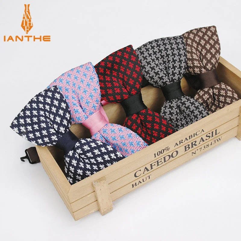 New Style Mens Women Knit Bowtie Adjustable Butterfly For Men Neckwear Bowtie Designer Knitting Knitted Vintage Fashion Bow Tie
New Style Mens Women Knit Bowtie Adjustable Butterfly For Men Neckwear Bowtie Designer Knitting Knitted Vintage Fashion Bow Tie