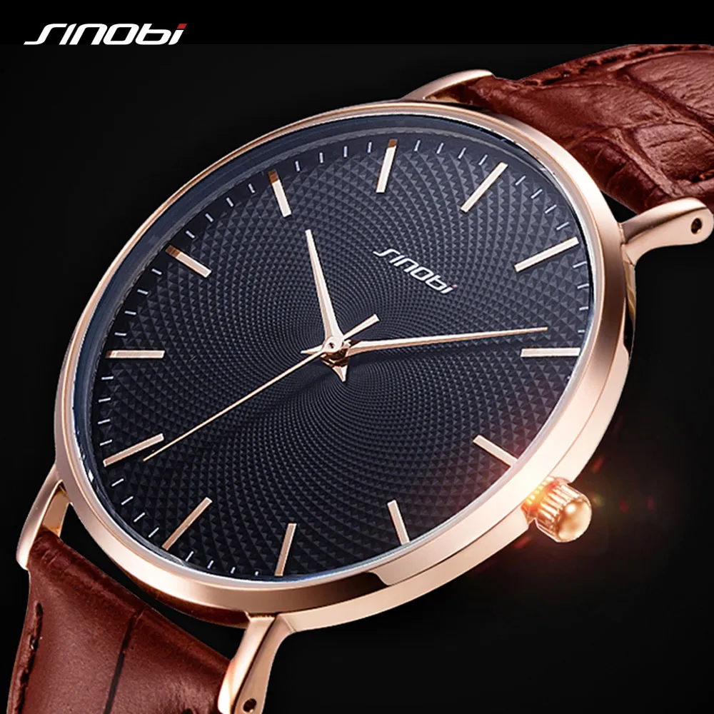SINOBI New 3D Printed Simple Design Men Watches 316L Steel Leather Waterproof Watch Male Imported Quartz Clock Gifts
SINOBI New 3D Printed Simple Design Men Watches 316L Steel Leather Waterproof Watch Male Imported Quartz Clock Gifts