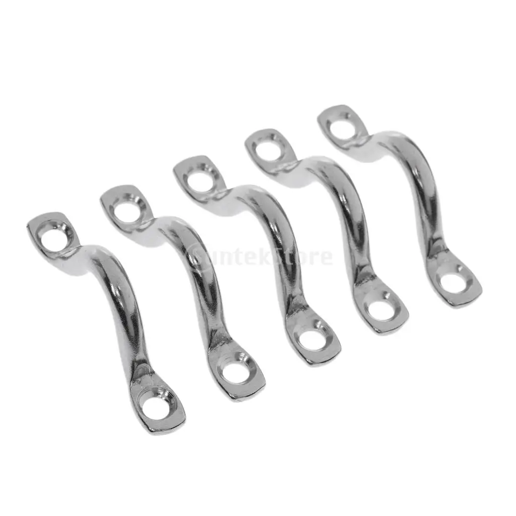 5PCS Stainless Steel Pad Eye Straps Kayak Canoe Deck Loops Tie Down Anchor Points Footman's Loop for Boat Marine
5PCS Stainless Steel Pad Eye Straps Kayak Canoe Deck Loops Tie Down Anchor Points Footman's Loop for Boat Marine