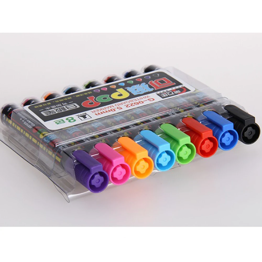 8 PC/Lot 8-Color Repeated Filling Dry Erase Marker Whiteboard Marker of Chisel Pen Tip of 5mm
8 PC/Lot 8-Color Repeated Filling Dry Erase Marker Whiteboard Marker of Chisel Pen Tip of 5mm