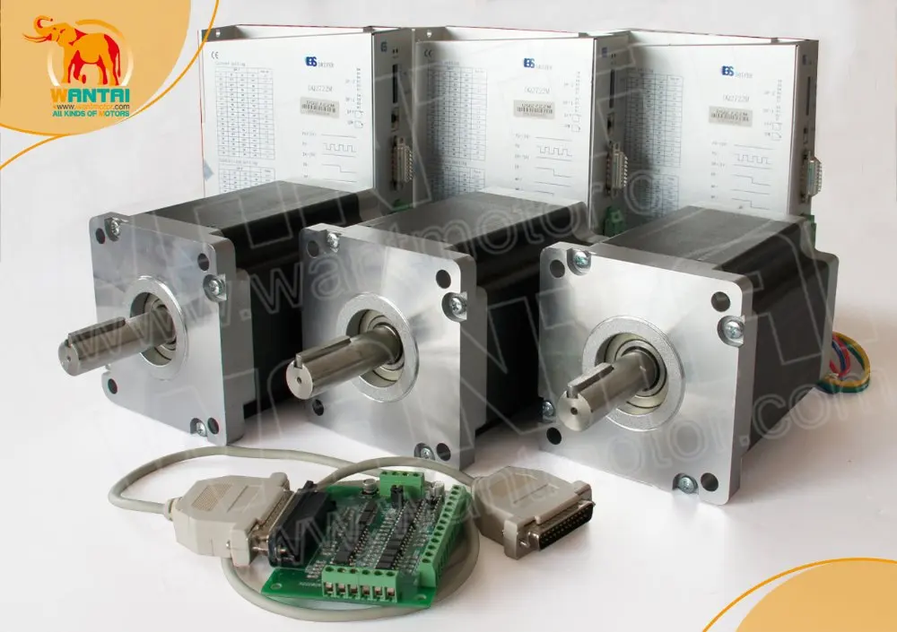 Фото Высококачественный 4 осевой шаговый двигатель Nema 42 Wantai 4200oz in 8A CNC гравировка резка
