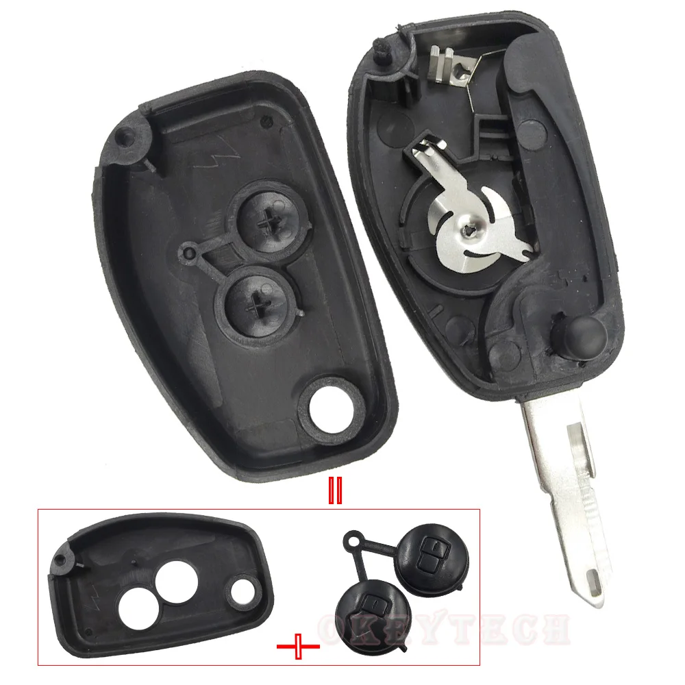 OkeyTech 2 Button Flip Folding Remote Modified Car Key Shell Cover Case Fob 206 Blade for Renault Dacia Modus Logan Clio Espace 
OkeyTech 2 Button Flip Folding Remote Modified Car Key Shell Cover Case Fob 206 Blade for Renault Dacia Modus Logan Clio Espace