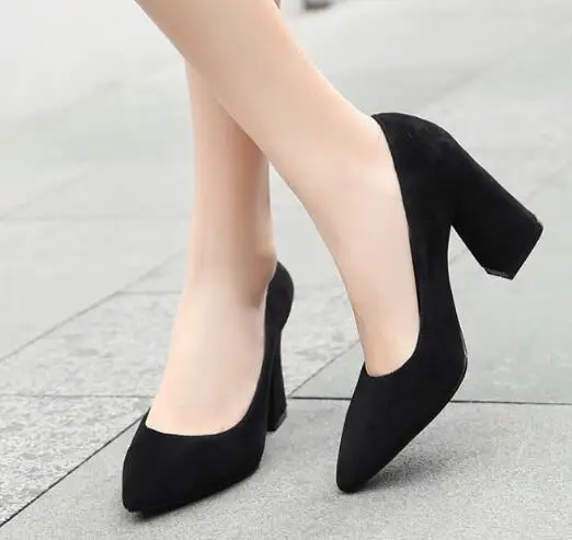 Женские туфли на высоком массивном каблуке Zapatos Mujer Милые весенние женские