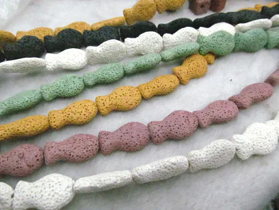 Wholesale 2strands 10-25mm Lava Volcanic Gem Fish Animals Cream white Dark Green Royal Blue Pink Purple Red Bead
Wholesale 2strands 10-25mm Lava Volcanic Gem Fish Animals Cream white Dark Green Royal Blue Pink Purple Red Bead