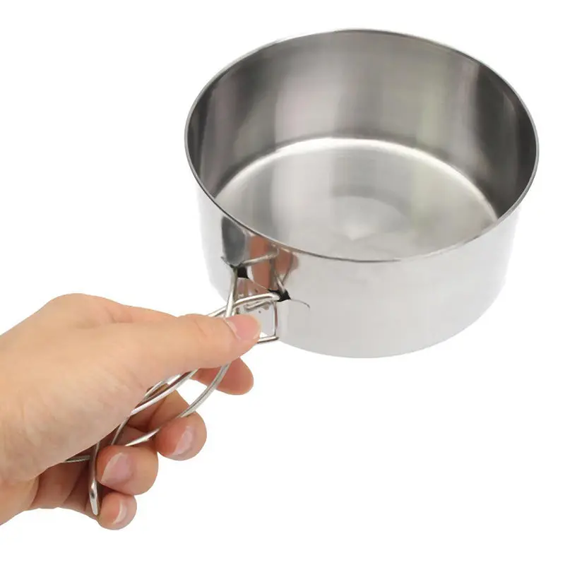 High Quality Durable Camping Backpacking Cooking Picnic Pot Pan Plate Cup Stainless Steel Cookware Set Outdoor Sports Accessory
High Quality Durable Camping Backpacking Cooking Picnic Pot Pan Plate Cup Stainless Steel Cookware Set Outdoor Sports Accessory