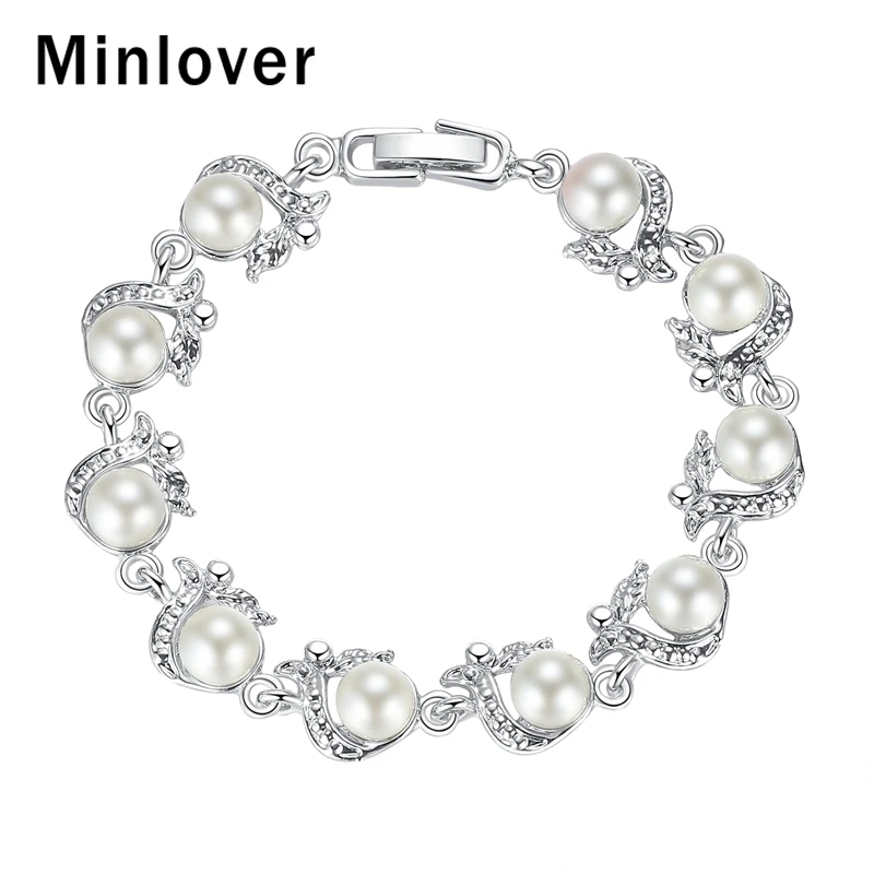 Minlover Simple Style Perfectly Round Simulated Pearl Bracelets for Women Handmade Female Pulseras Fashion Wedding Jewelry SL236
Minlover Simple Style Perfectly Round Simulated Pearl Bracelets for Women Handmade Female Pulseras Fashion Wedding Jewelry SL236