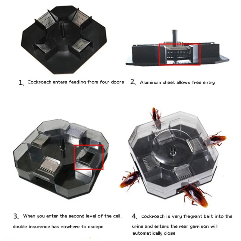OGFFHH 1Pcs Reusable Plastic Cockroach Traps Box Non-Toxic Insect Killer Mosquito Repellent Pest Repeller Anti Cockroach Control
OGFFHH 1Pcs Reusable Plastic Cockroach Traps Box Non-Toxic Insect Killer Mosquito Repellent Pest Repeller Anti Cockroach Control