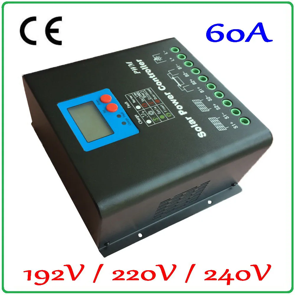 Solar Controller 192V or 220V or 240V Battery Charge Regulator 60A Solar Charge Controller for Solar power station or home use
Solar Controller 192V or 220V or 240V Battery Charge Regulator 60A Solar Charge Controller for Solar power station or home use