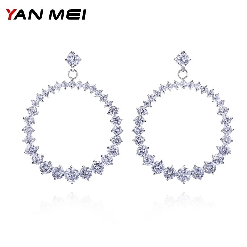 YANMEI Round Cubic Zircon Stud Earrings For Women Earrings Girl Fashion Gift YME0336
YANMEI Round Cubic Zircon Stud Earrings For Women Earrings Girl Fashion Gift YME0336